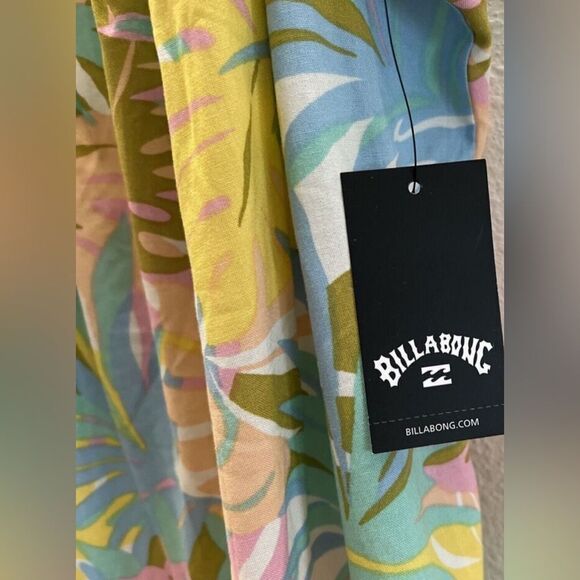 Billabong Women’s Sunny Daze Mini Dress Pink/Peach Floral Dress Size M - Picture 12 of 12